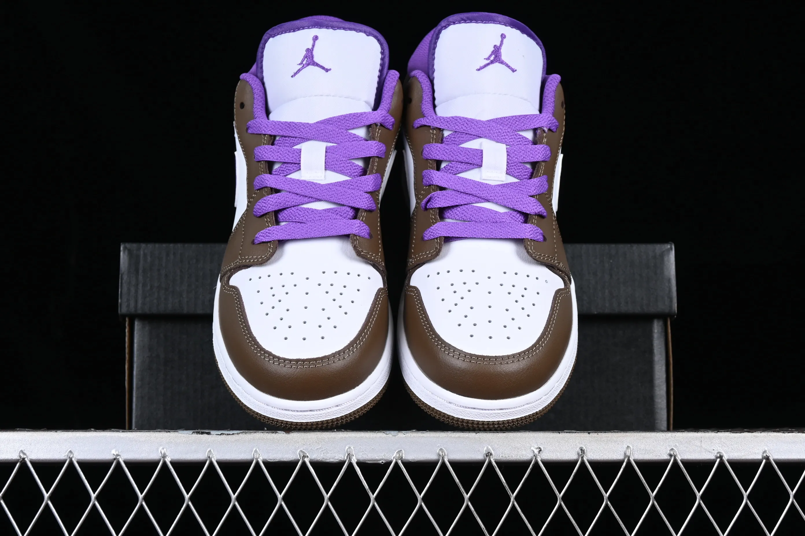 All categories Air Jordan Jordan series basketball shoes Air Jordan 1 Low G version pure original Air Jordan 1 Low "Palomino" AJ1 Joe 1 Mocha Purple Low-top cultural basketball shoes 553560-215